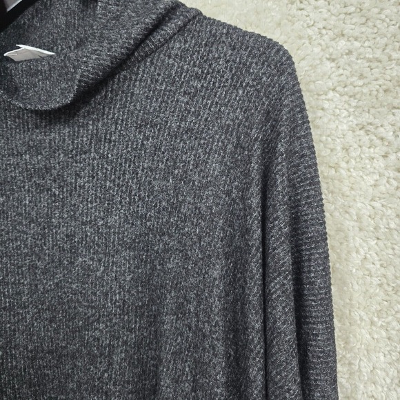 Amadi Gray Poncho‎ Top Small Cowl Neck Oversized Dolman Sleeve Soft Cozy Boho - Picture 3 of 13